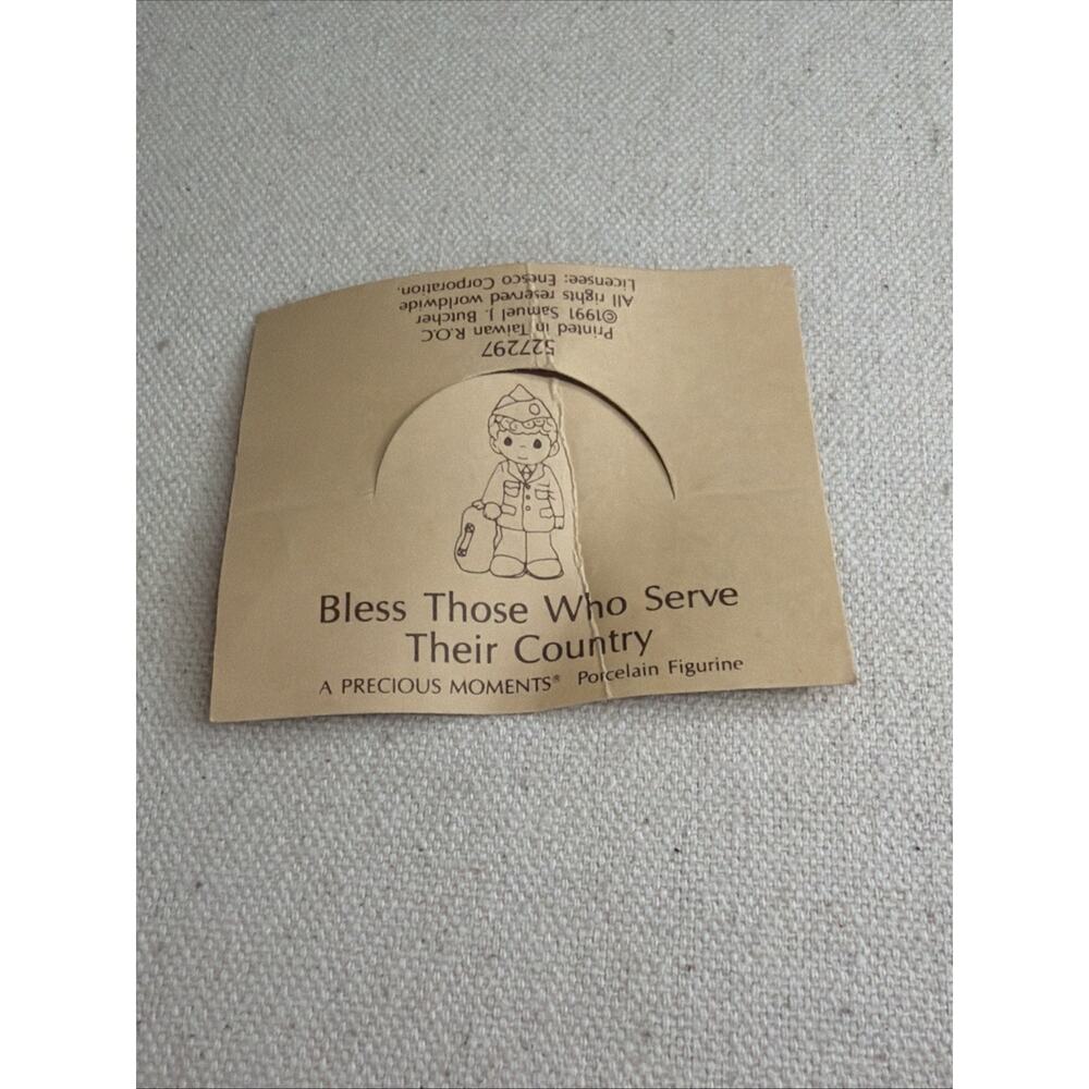Bless Those Who Serve Their Country 527289/527297 Precious Moments 1991 Set of 2 - Picture 5 of 11